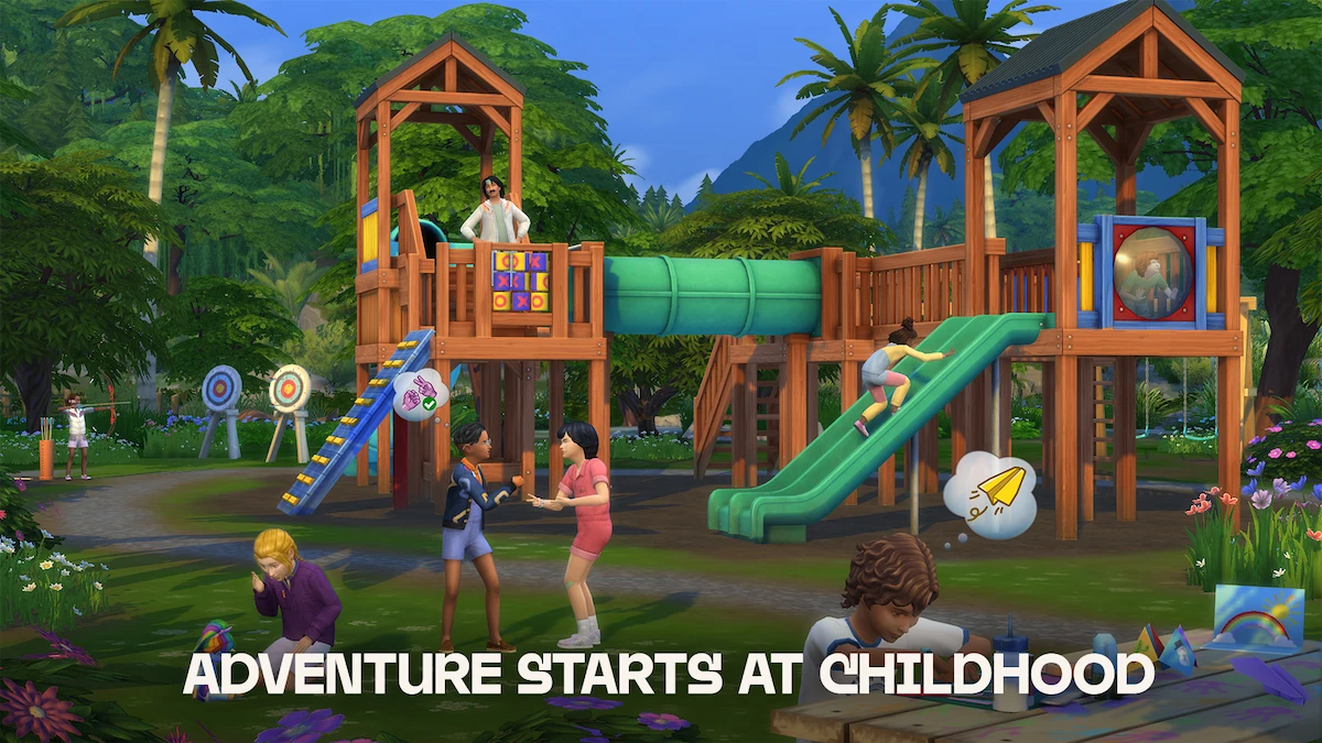 Childhood fun in The Sims 4 Adventure Awaits