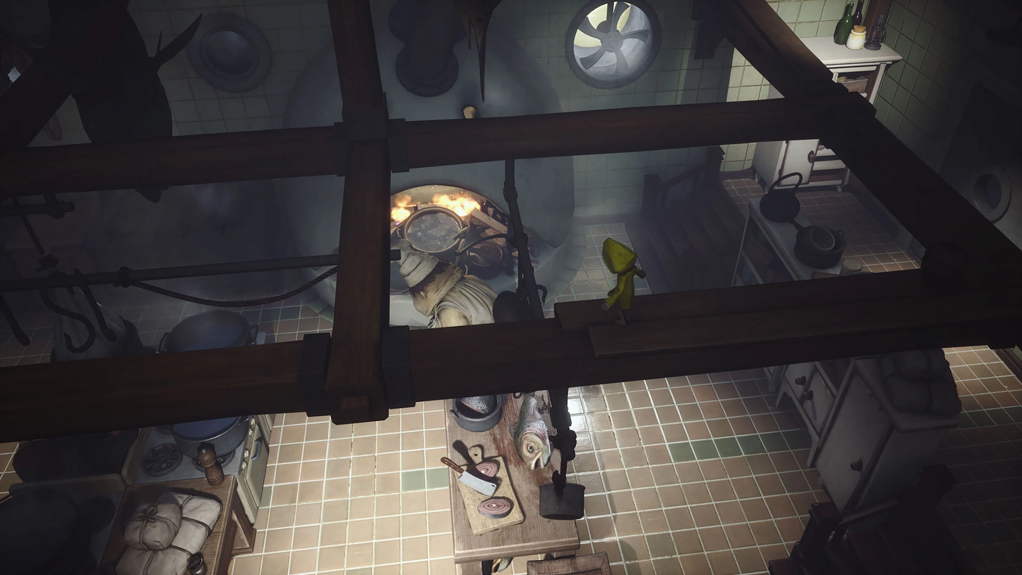 Little Nightmares chase and stealth gameplay