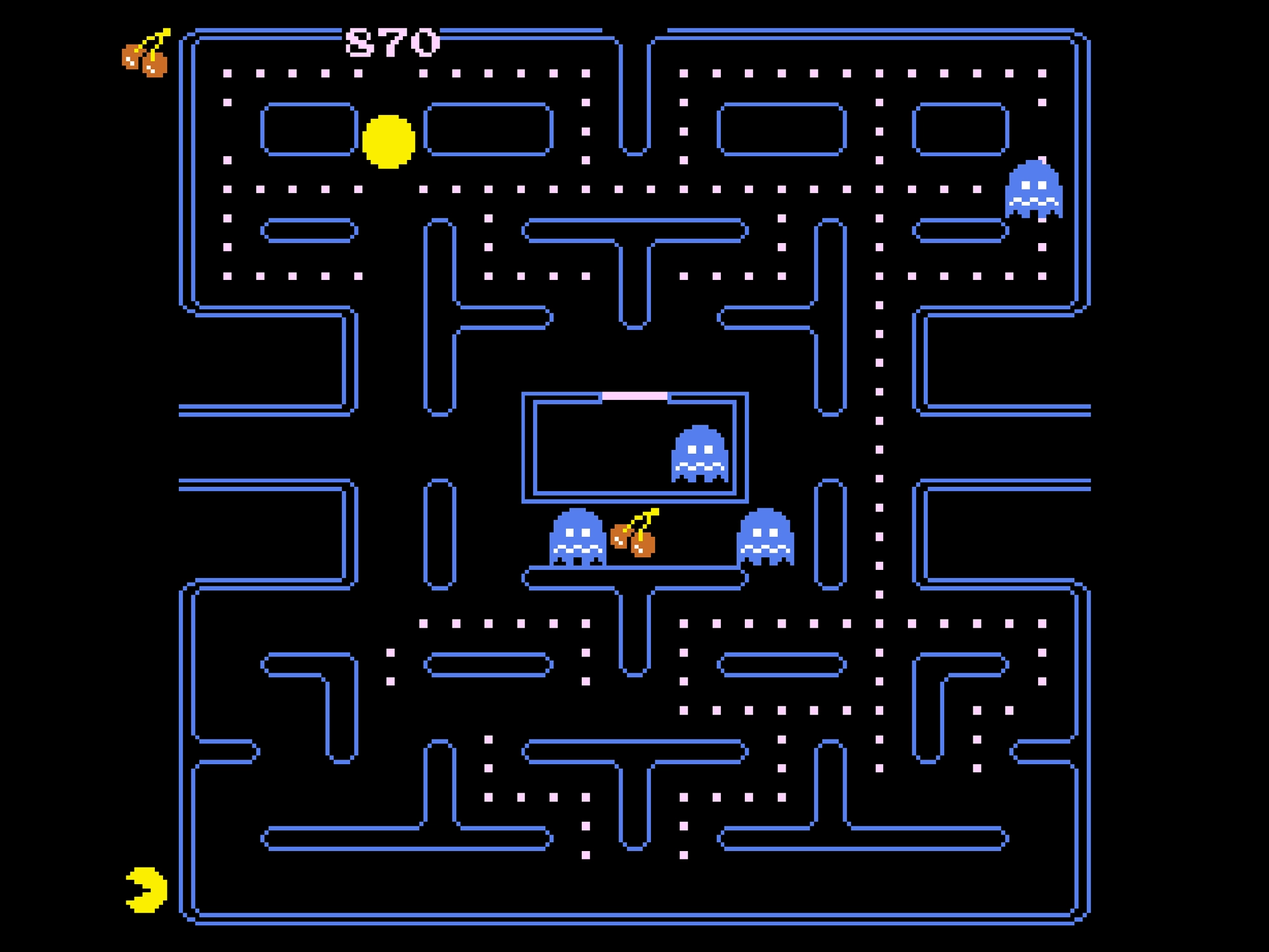 Two versions of PAC-MAN gameplay